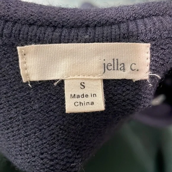 Jella C. Blue Sweater with Lacing - Picture 5 of 6